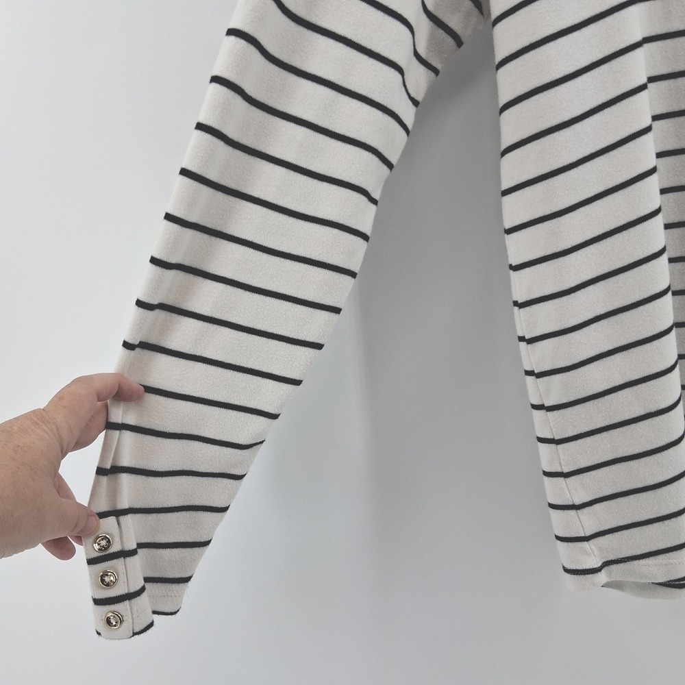 Charter Club Woman Sz 2X Striped Scottie Dog Beaded Top Long Sleeve Plus Size - Picture 5 of 10